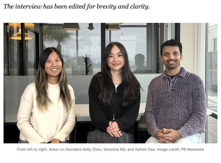 Tech in Asia Founder Focus interview photo of Ashish Dsa with Arbor co-founders, GPUs bought now and paid later, by Pranav Balakrishnan, 17 August 2026